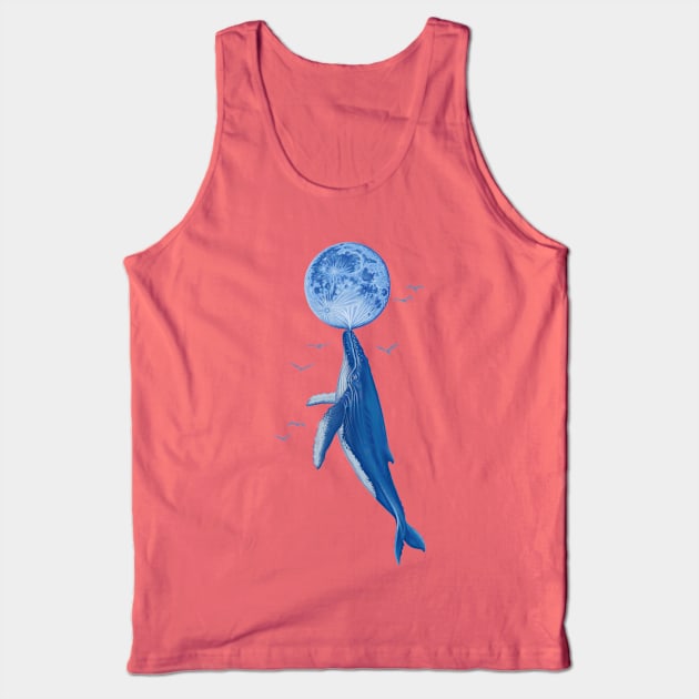 Blue surrealist Tank Top by makapa